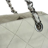Chanel White Quilted Leather Gabrielle Shopping Tote 2010