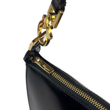Salvatore Ferragamo Vintage Black Gancini Leather Baguette