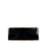 Saint Laurent Black Patent Date Charnière Minaudière Clutch
