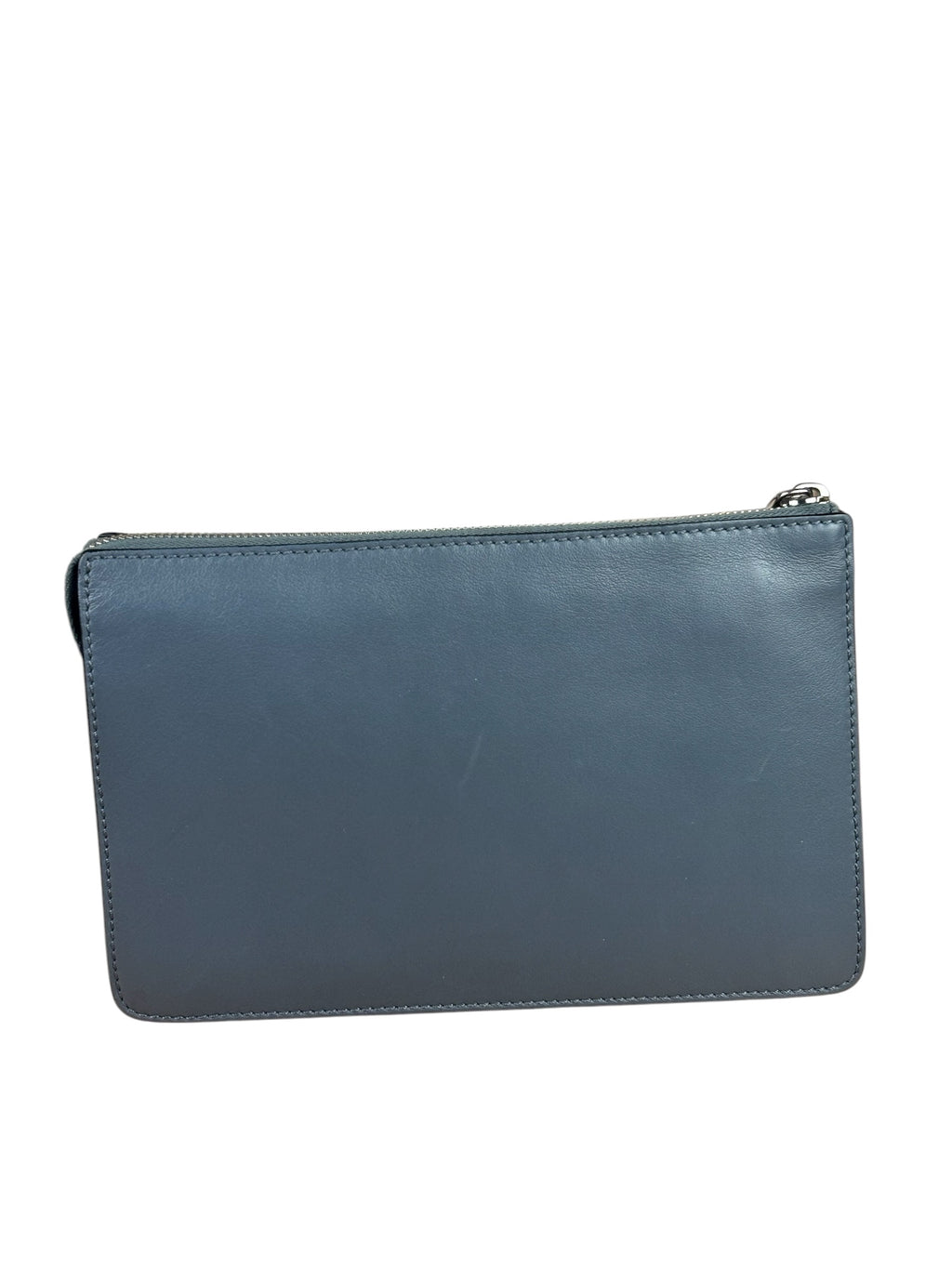 Fendi Grey Leather Monster Eyes Clutch