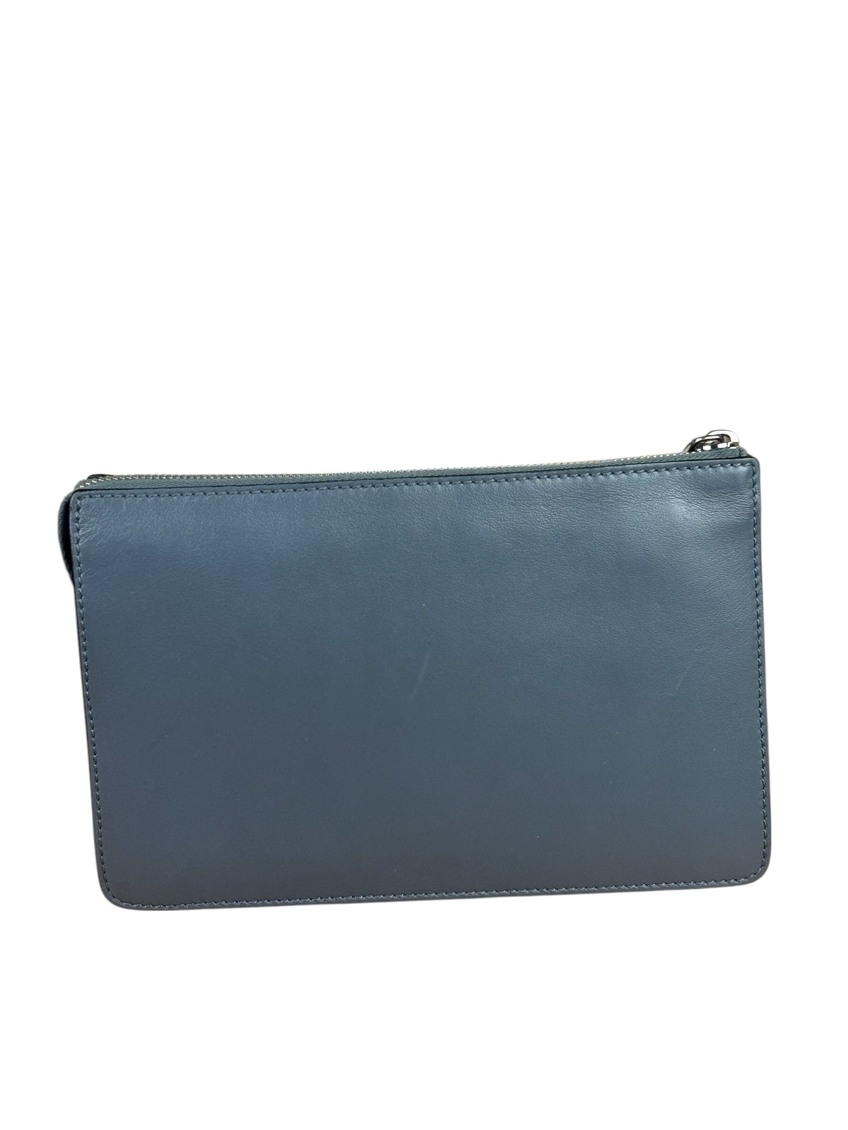 Fendi Grey Leather Monster Eyes Clutch