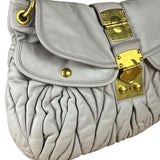 Miu Miu Lilac Nappa Leather Shoulder Bag