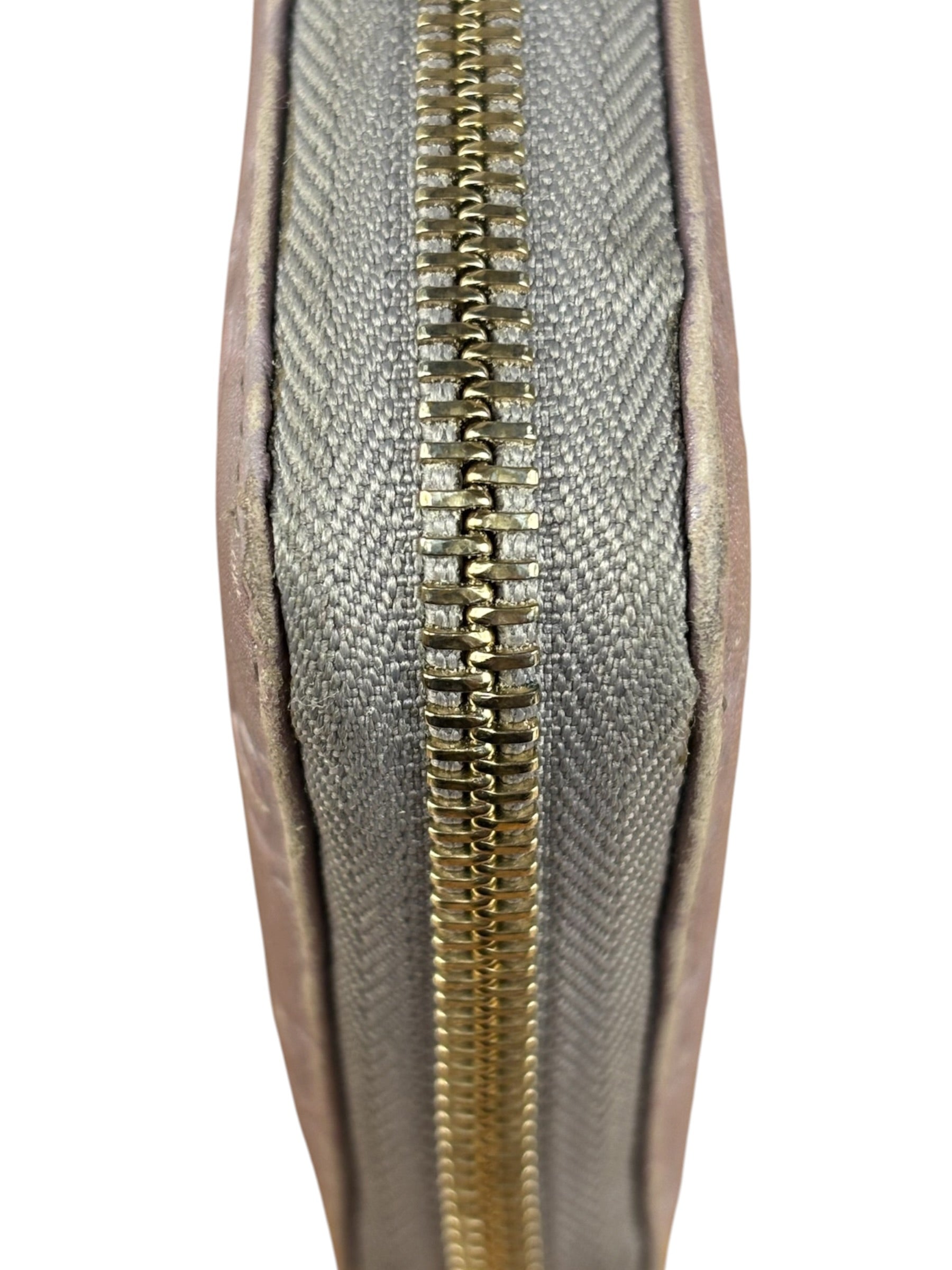 Gucci GG Embossed Metallic Lilac Leather Long Wallet