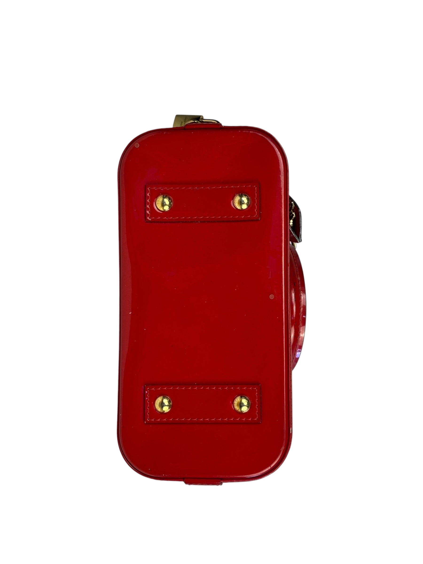 Louis Vuitton Red Vernis Alma BB Handbag