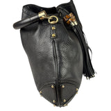 Gucci Black Leather Indy Hobo Bag