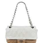 Chanel Bicolor Medium Leather Flap Bag Beige '08