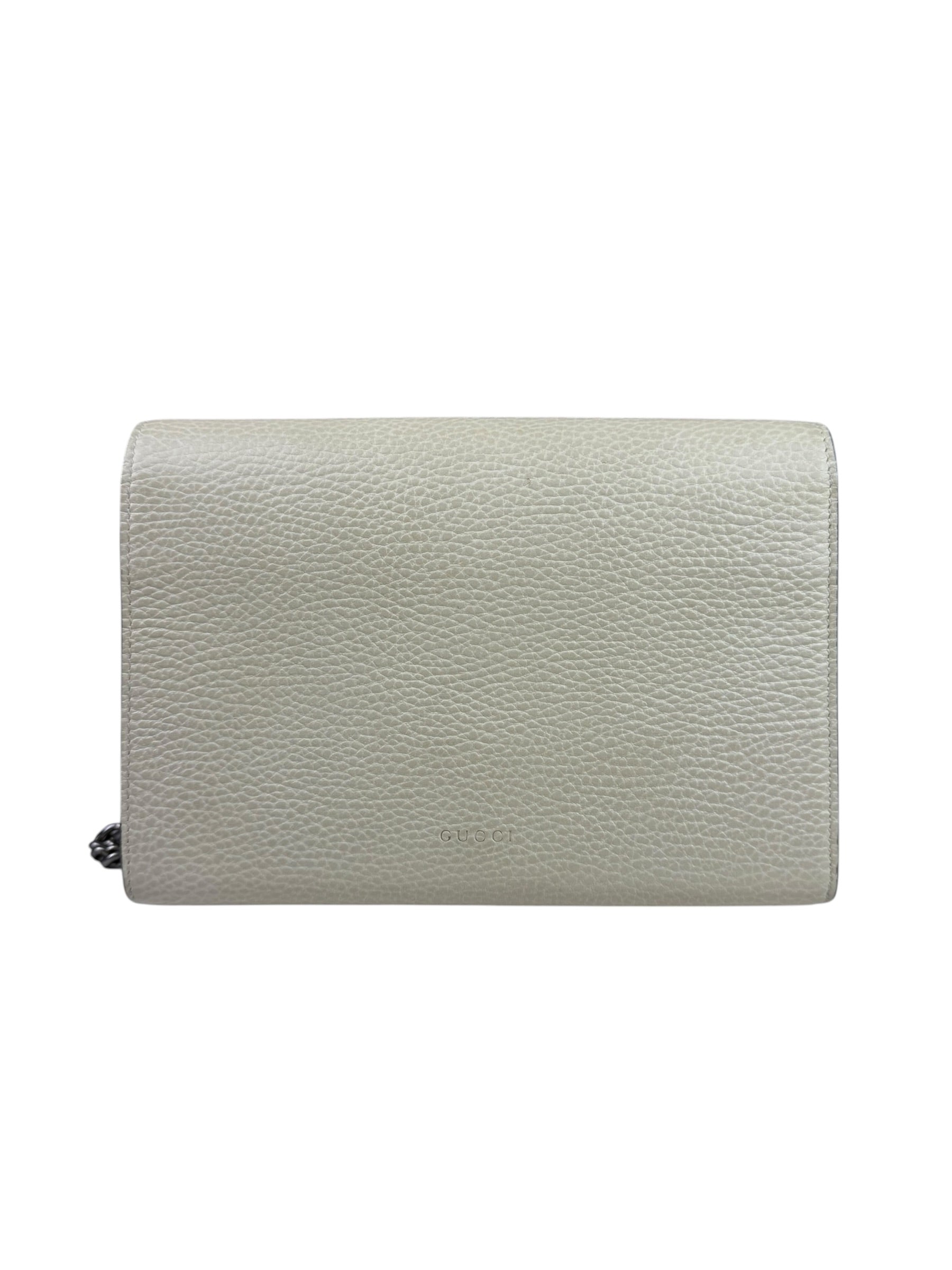 Gucci Beige Leather Dionysus Wallet On Chain