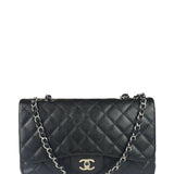 Chanel Black Caviar Quilted Flap Large Flap Bag 2006
