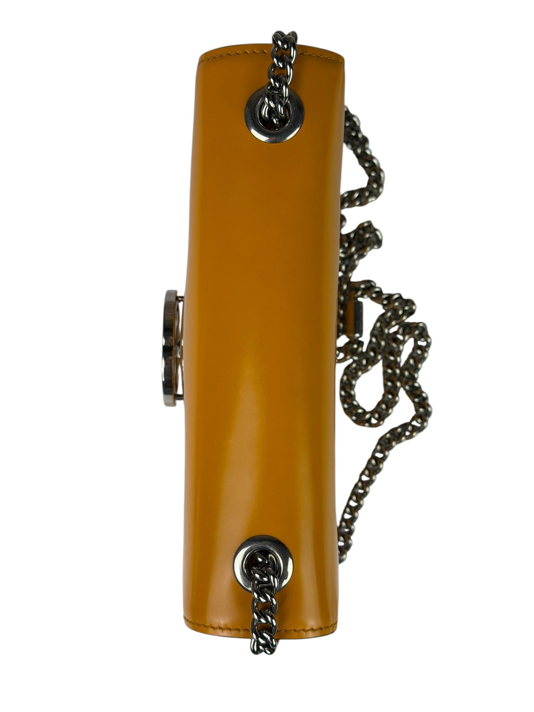 Gucci Orange GG Polished Leather Shoulder Bag