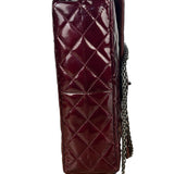 Chanel Burgundy Quilted Patent Leather 2.55 Reissue 227 Large Double Flap Bag 2011