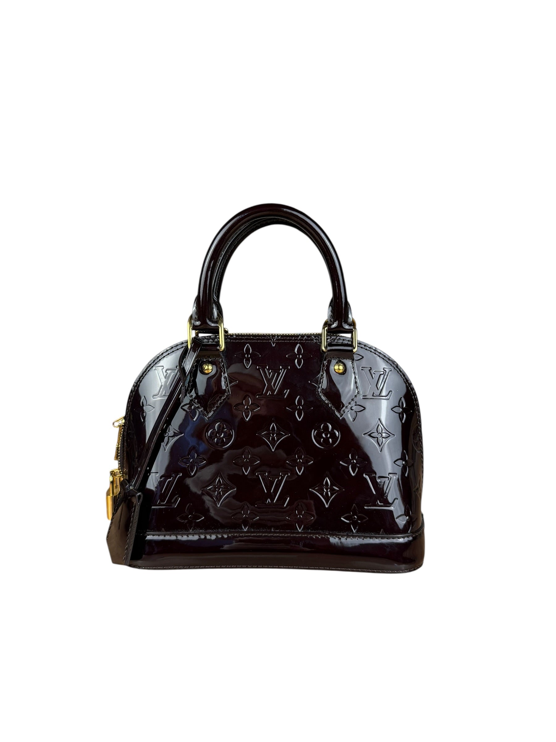 Louis Vuitton Monogram Vernis Alma BB Amarante 2Way Bag