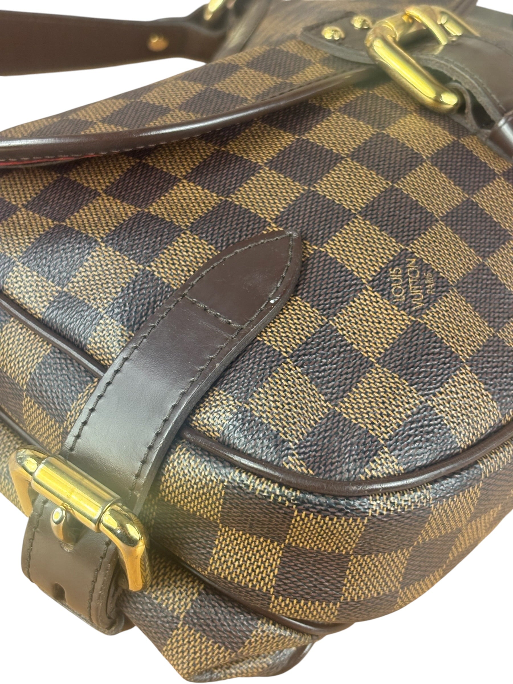 Louis Vuitton Coated Canvas Damier Ebene Highbury Shoulder Bag