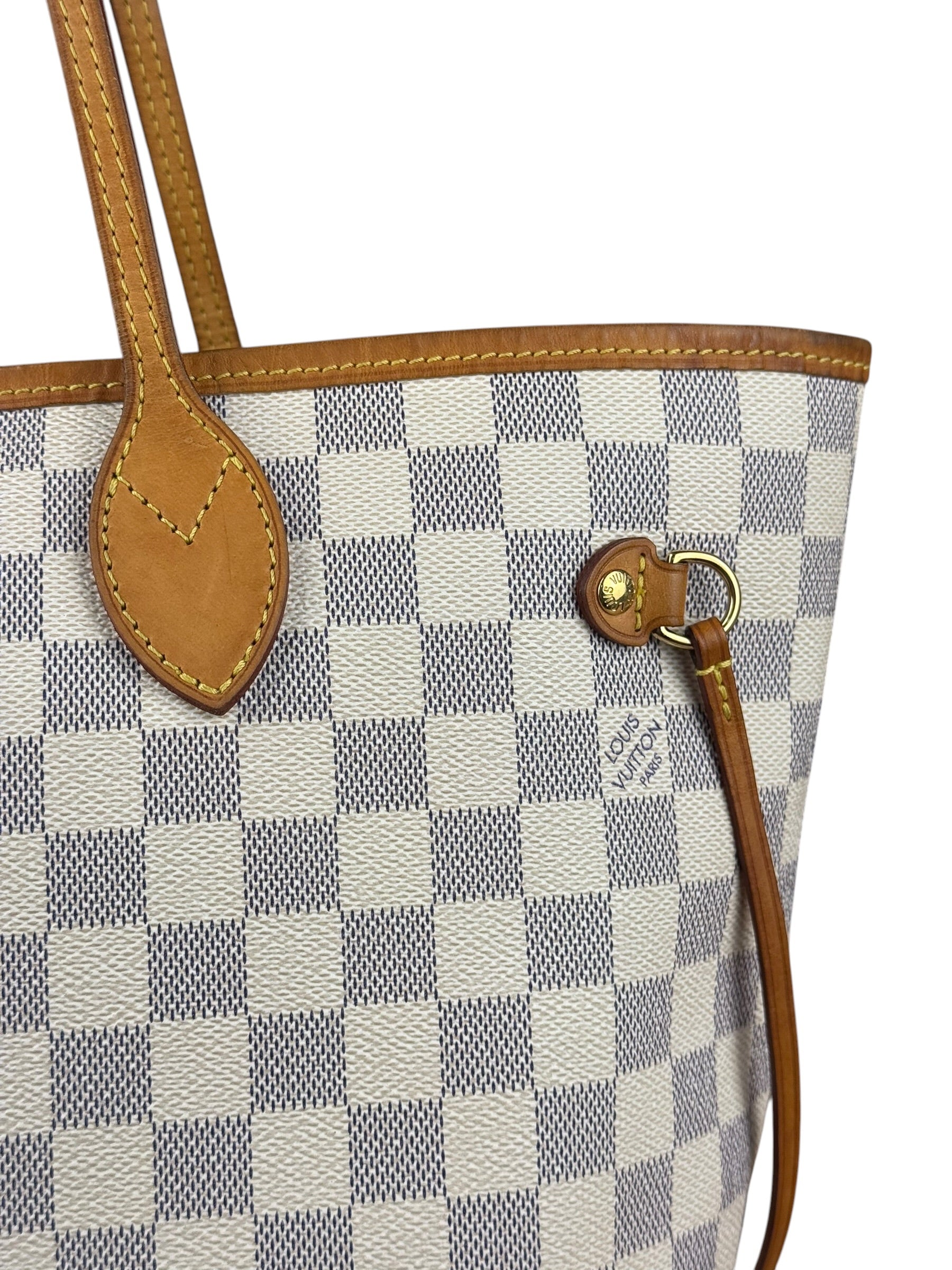 Louis Vuitton Damier Azur Neverfull MM w/ Pouch