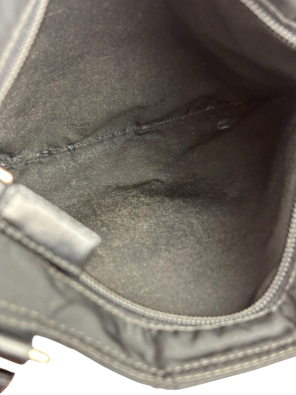 Prada Black Vela Nylon Flat Crossbody Bag