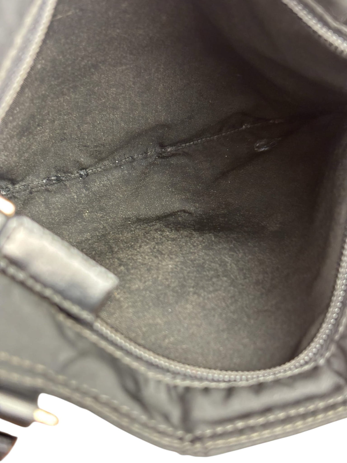 Prada Black Vela Nylon Flat Crossbody Bag
