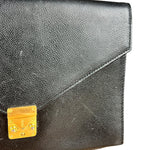 Saint Laurent Vintage Leather Envelope Clutch