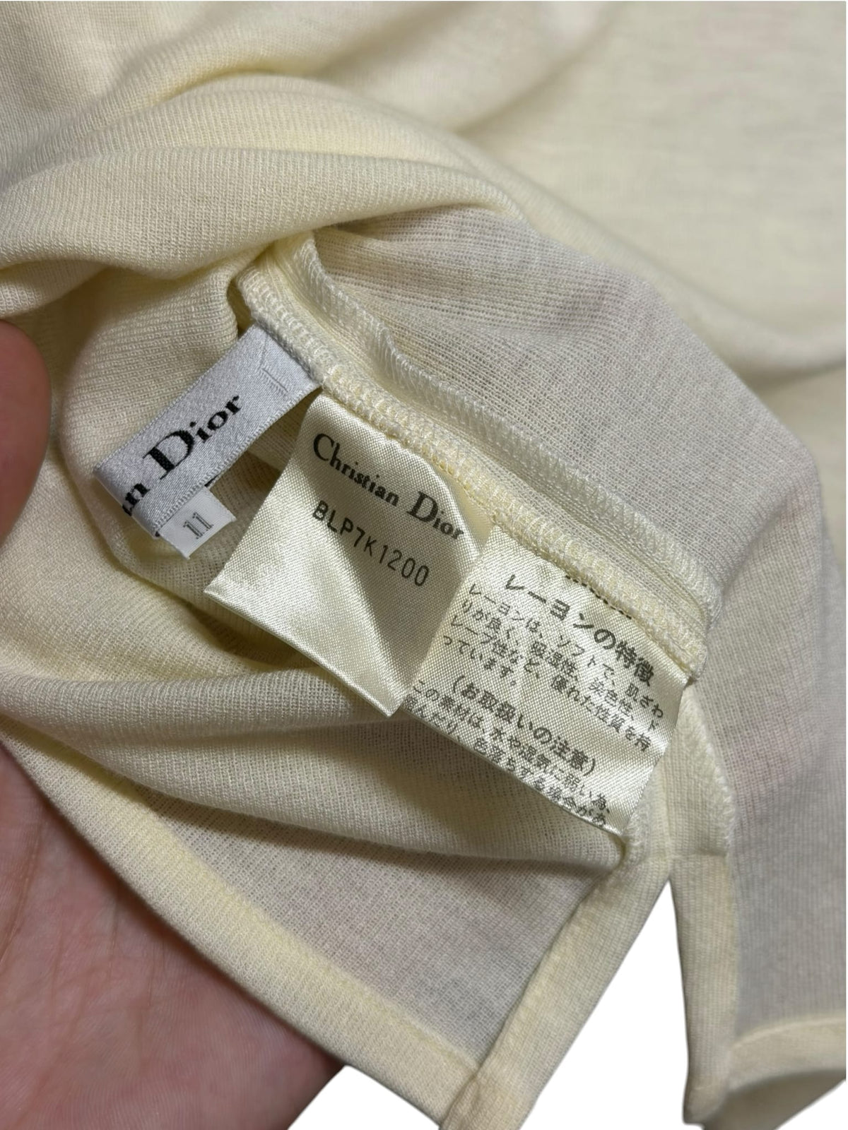 Vintage Christian Dior Cream Rayon Blend Tank Top
