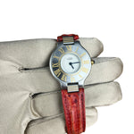 Cartier Must De 21 Red Leather Strap