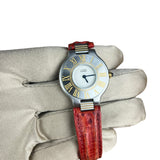Cartier Must De 21 Red Leather Strap
