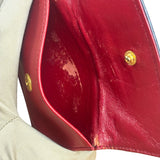 Chanel Red & Navy Trapezoid Flap Bag 1992