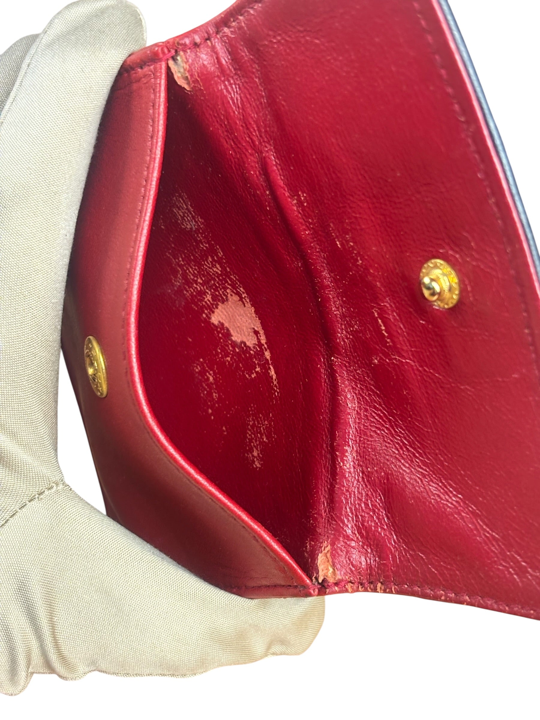 Chanel Red & Navy Trapezoid Flap Bag 1992