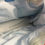Chanel Light Blue Nylon/Leather Trim Travel Line Tote 2002