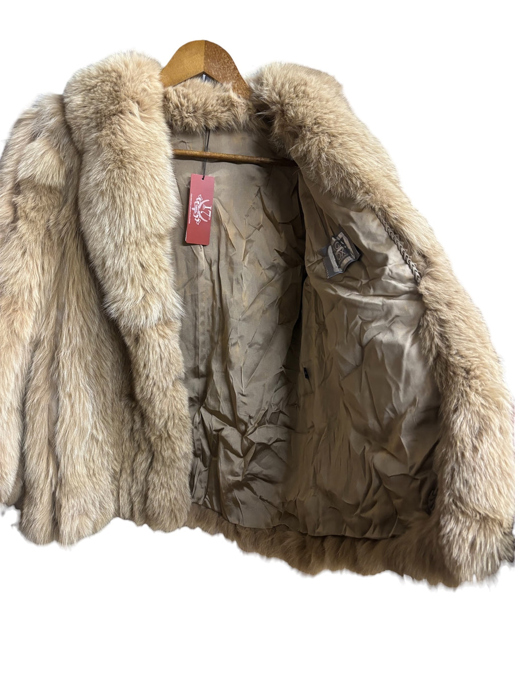Vintage Saga Brown Mink Striped Fur Coat