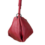 Bottega Veneta Vintage Red Hobo Aquilone Fortune Cookie Shoulder Bag