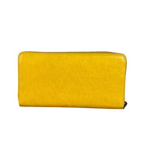 Balenciaga Yellow Leather Moto Zip Wallet