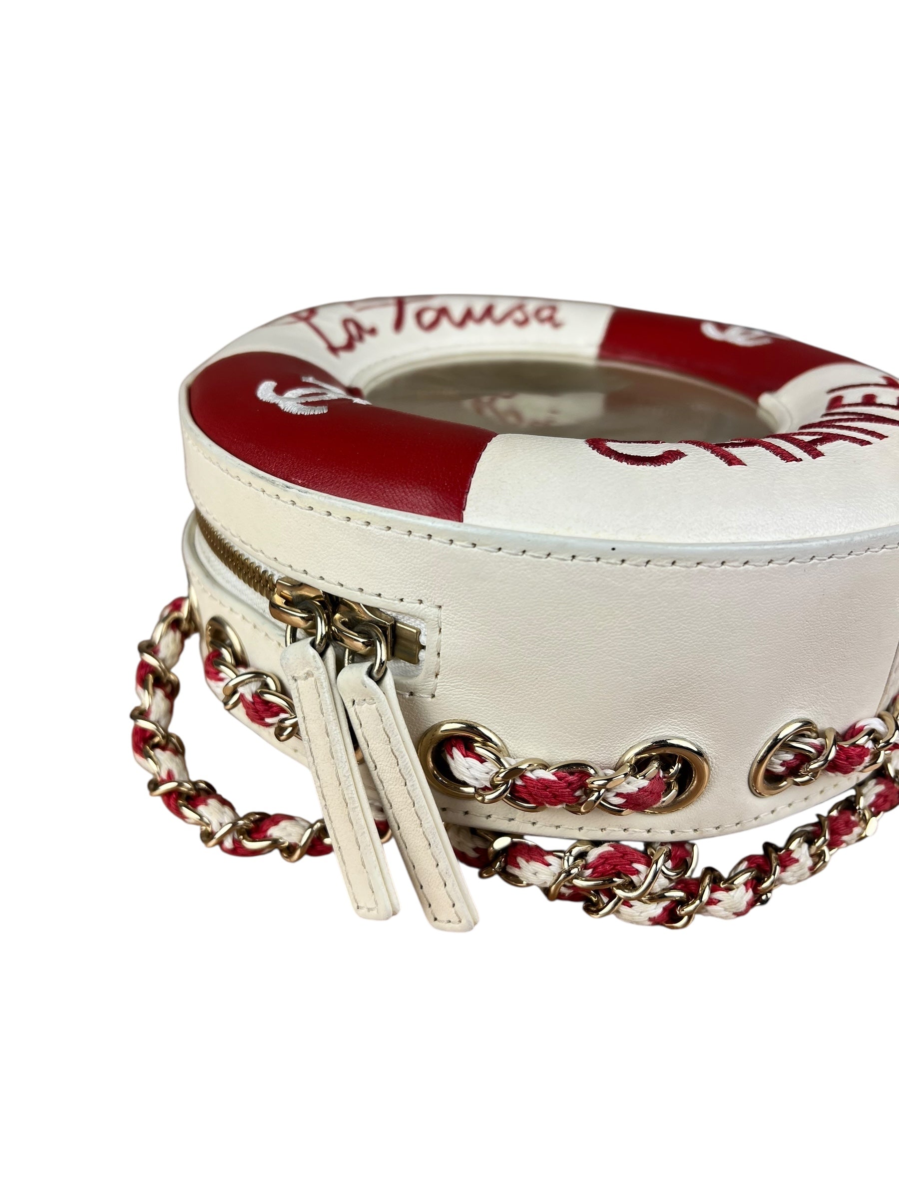 Chanel Limited Edition Lifesaver Round Crossbody Red