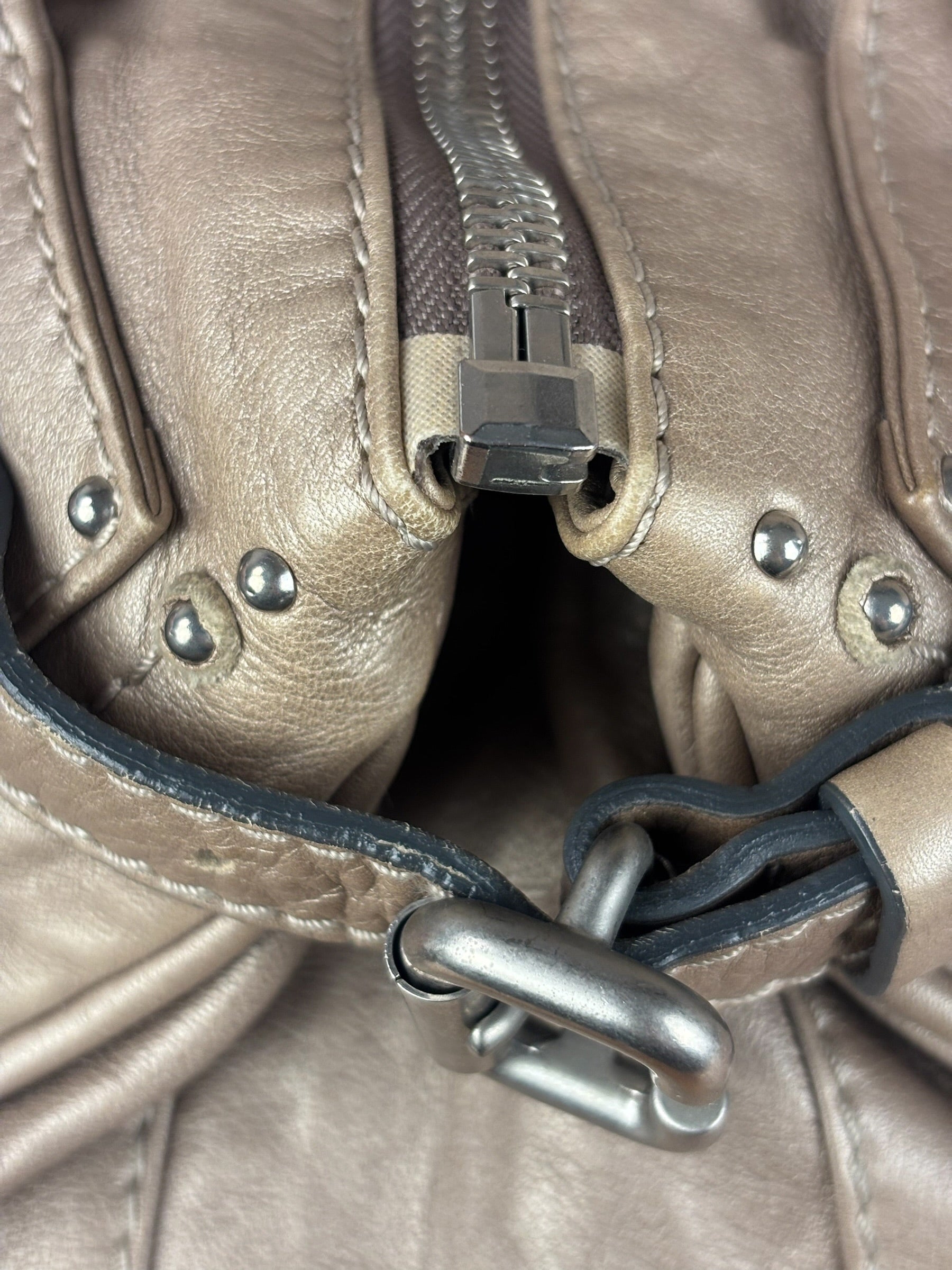 Chloe Vintage Metalic Gold Paddington Handbag