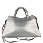 Balenciaga Carbon Fiber Silver Neo Classic City Bag Medium