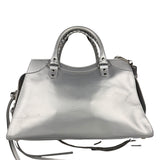 Balenciaga Carbon Fiber Silver Neo Classic City Bag Medium