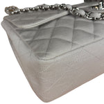 Chanel Grey Cotton M Classic Flap
