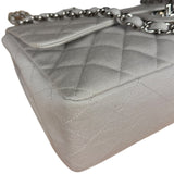 Chanel Grey Cotton M Classic Flap