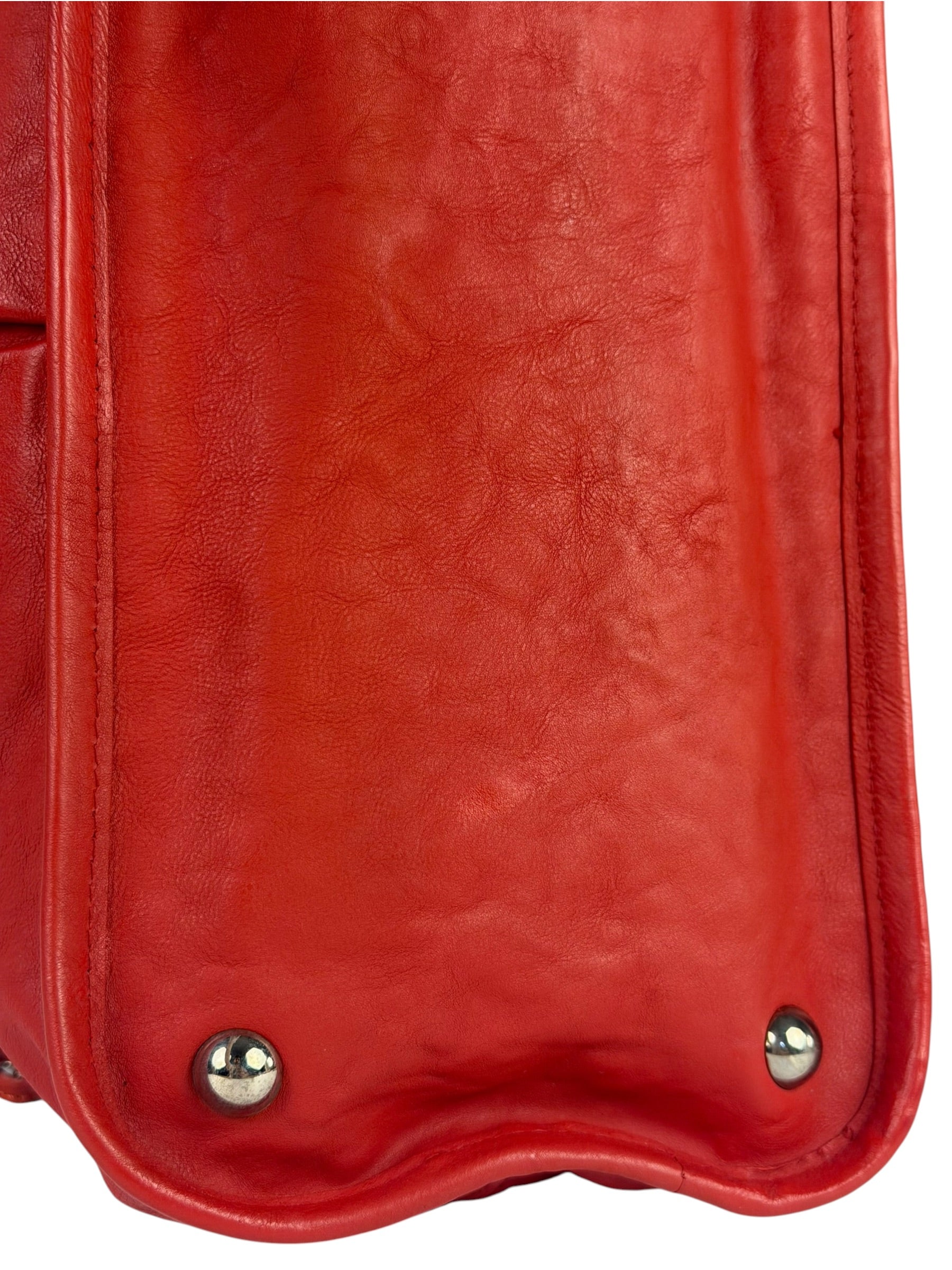 Chanel Red Quilted Leather Natural Beauty Chain Tote 2010