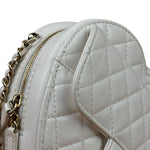 Chanel CC In Love White Quilted Leather Heart Bag 2022