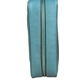 Coach Teal Blue Ellis Boxy Cosmetic Pouch