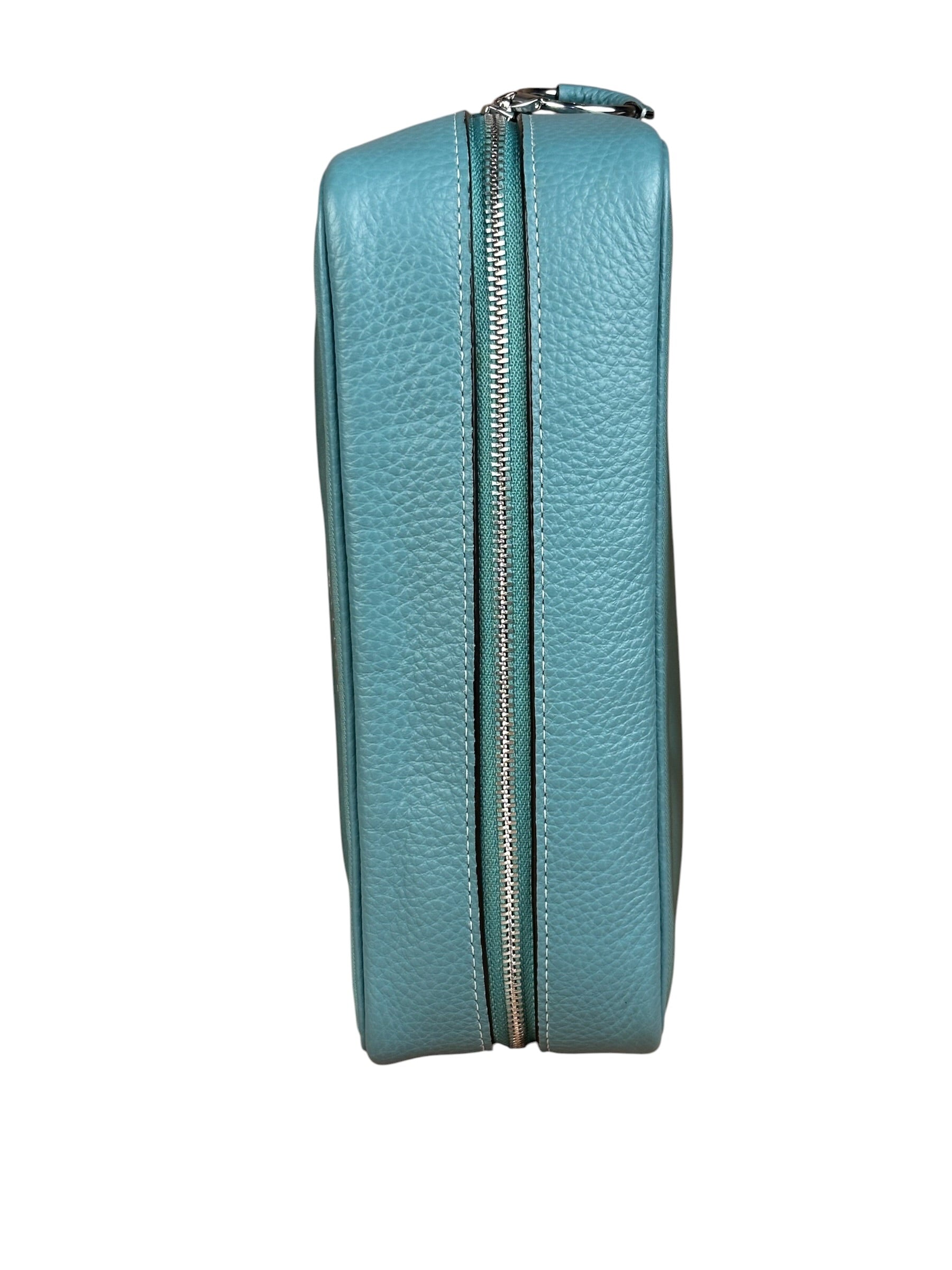 Coach Teal Blue Ellis Boxy Cosmetic Pouch