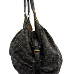 Louis Vuitton Black Denim Mahina Hobo Bag XL
