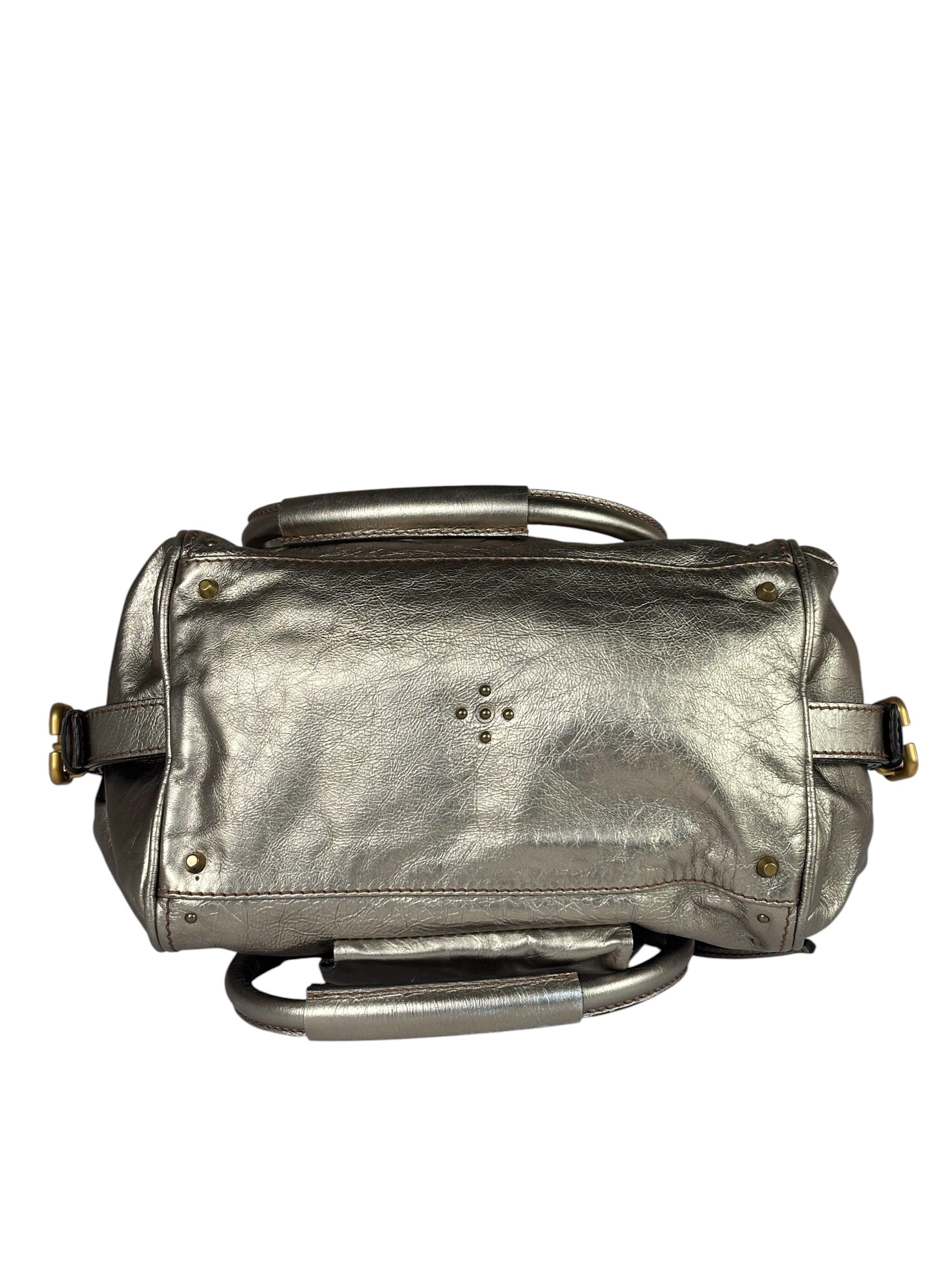 Chloe Metallic Gold Leather Paddington Handbag