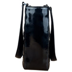 Chanel Black Patent Chocolate Bar Shoulder Tote 2002