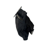 Gucci Black Leather Trim GG Double Pocket Bel Bag