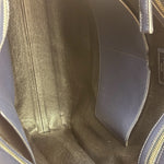 Prada Navy Blue Saffiano Leather Vertical Tote Bag