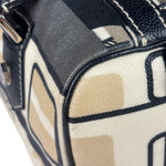 Chanel Cream Leather Coated Canvas Le Train Boston Bag 2006