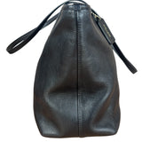 Coach Black Leather City Zip Tote Bag