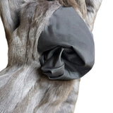Vintage Russian Squirrel Greyish Brown Reversible Fur & Silk Coat
