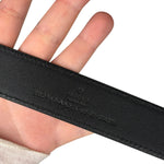 Gucci Black Monogram GG Buckle Belt