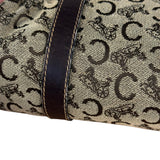 Celine Vintage Macadam Canvas Barrel Bag