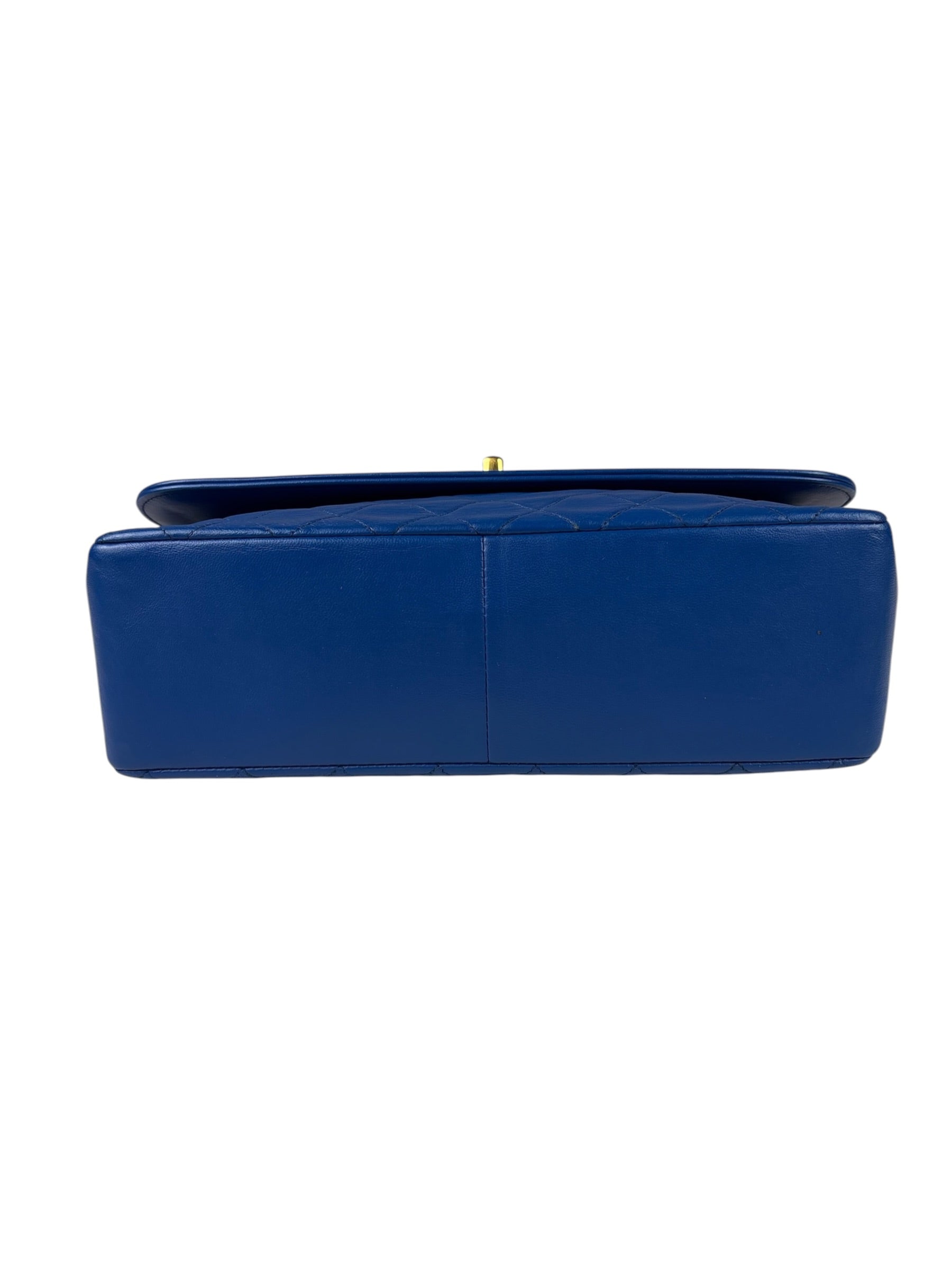 Chanel Vintage Blue Lambskin Flap Bag 1989
